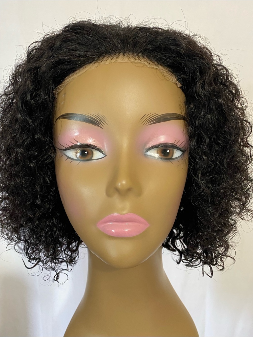 Curly Bob Wig Human Hair 4x4 HD Lace Closure Deep Wave Glueless Wear&Go 3D Cap